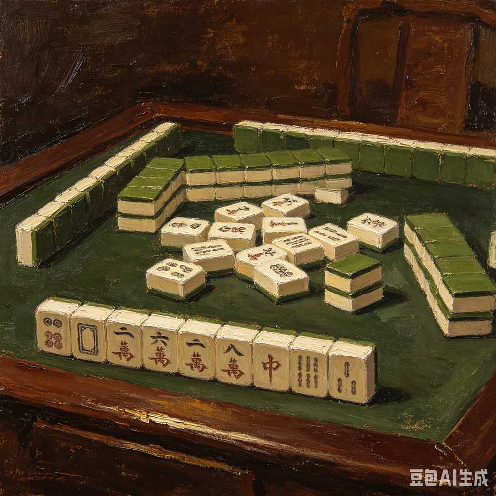 vintage style mahjong set